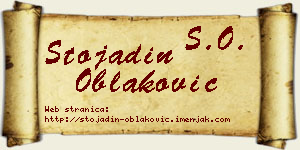 Stojadin Oblaković vizit kartica